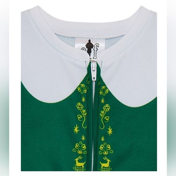 Elf the movie Buddy the Elf Toddler Christmas Fleece One-Piece Sleeper New - Picture 6 of 7